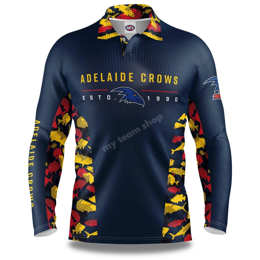 Adelaide Crows AFL Reef Runner Fishing Shirt Shirts & Tops