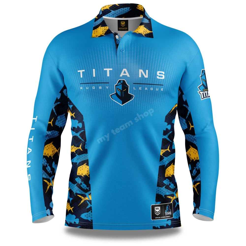 Gold Coast Titans NRL Reef Runner Fishing Shirt Shirts & Tops