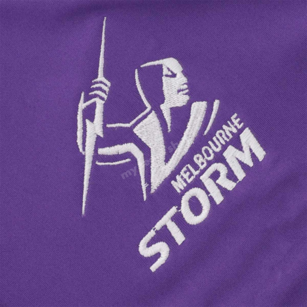 BUY OFFICIAL MELBOURNE STORM 2024 NRL MENS MEDIA POLO My Team Shop