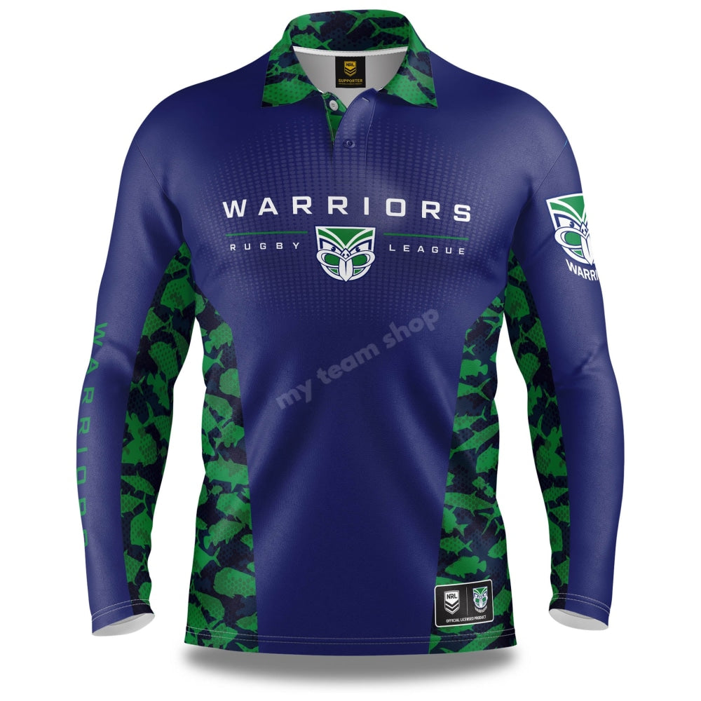 New Zealand Warriors NRL Reef Runner Fishing Shirt Shirts & Tops