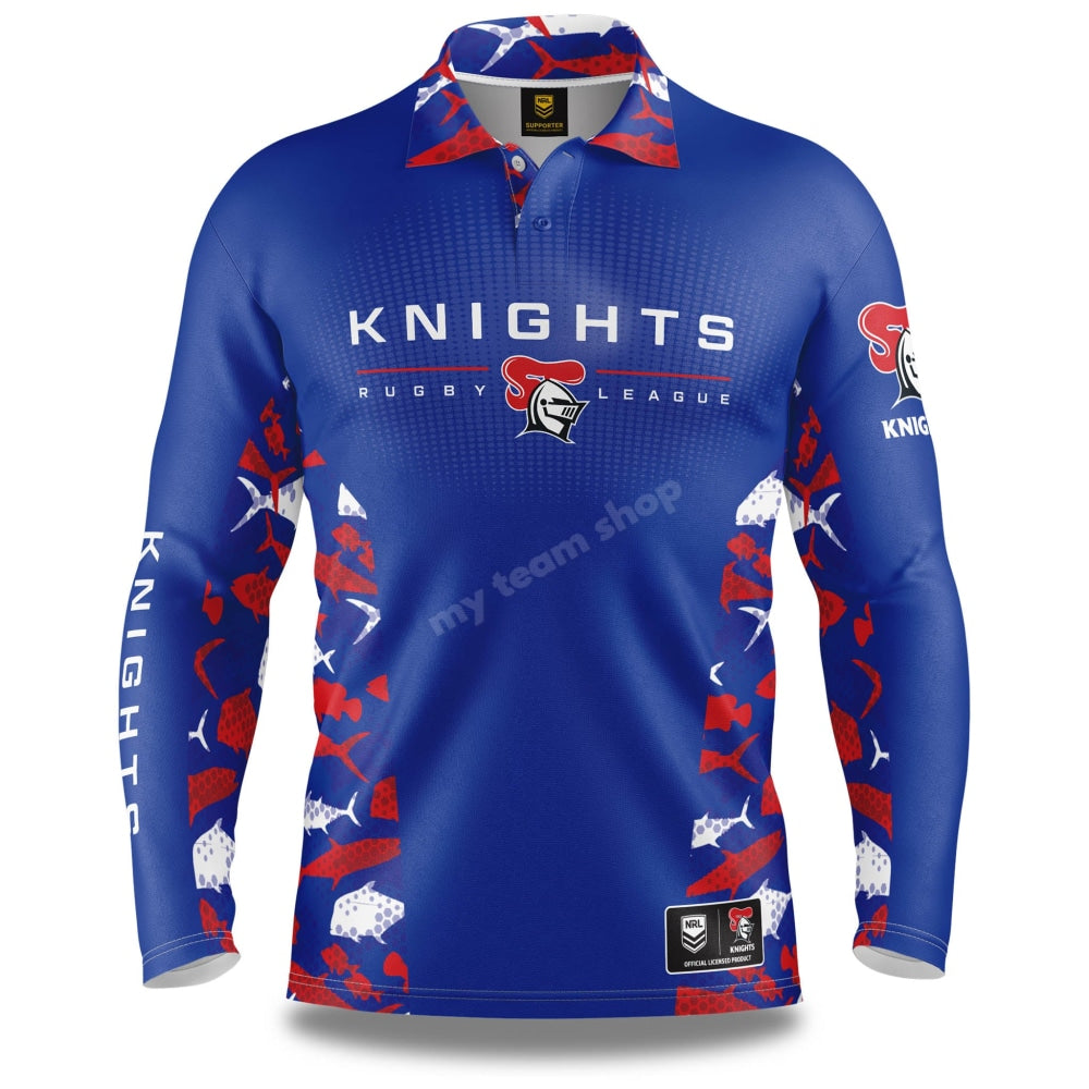 Newcastle Knights NRL Reef Runner Fishing Shirt Shirts & Tops