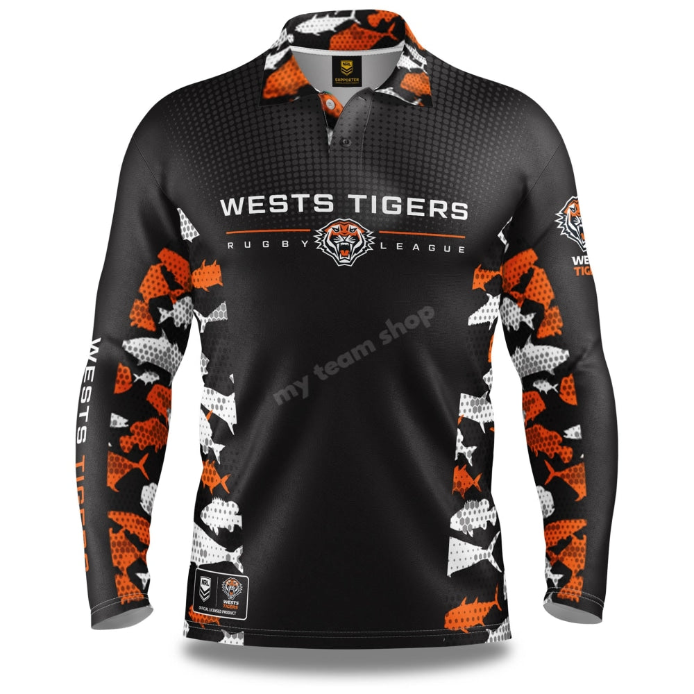 Wests Tigers NRL Reef Runner Fishing Shirt Shirts & Tops