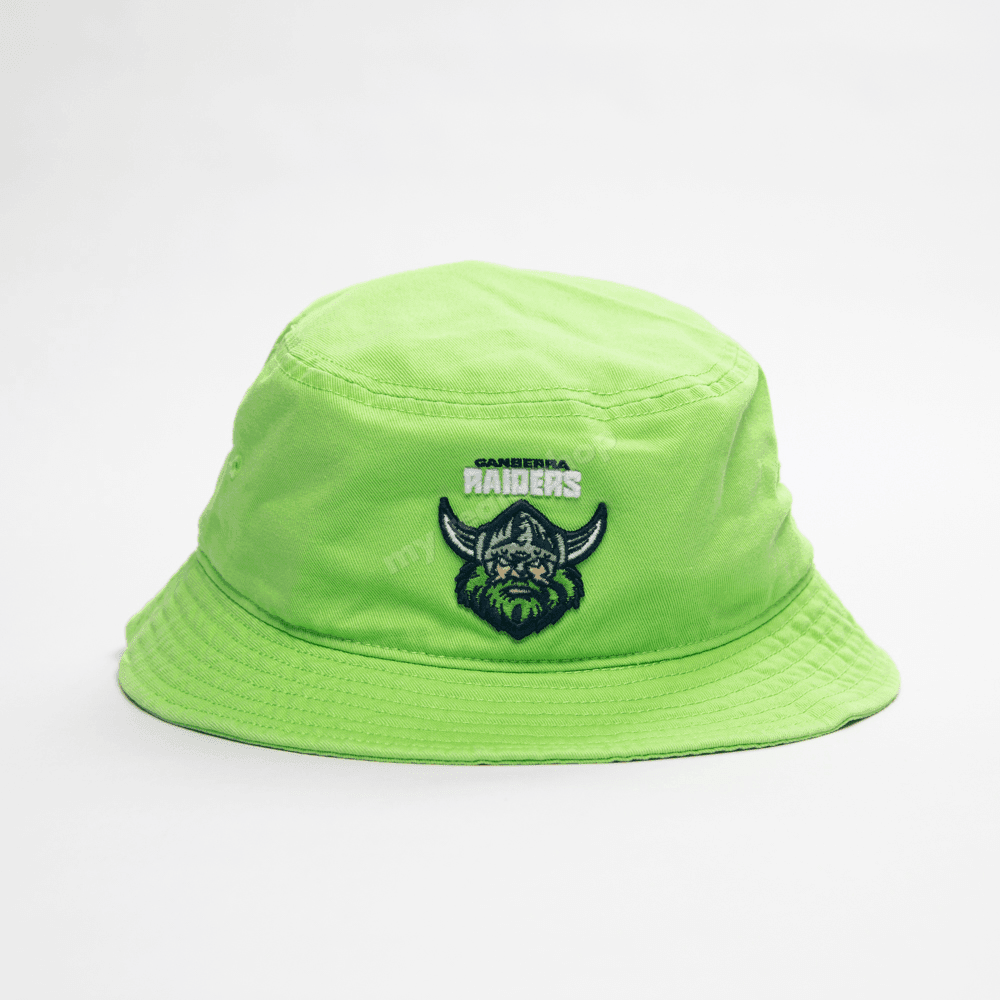 Canberra Raiders 21 Green Machine Envy Twill Bucket Hat Headwear