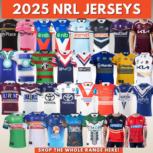 BUY OFFICIAL NRL JERSEYS 2025 ONLINE Tagged "2025 NRL Jersey" My