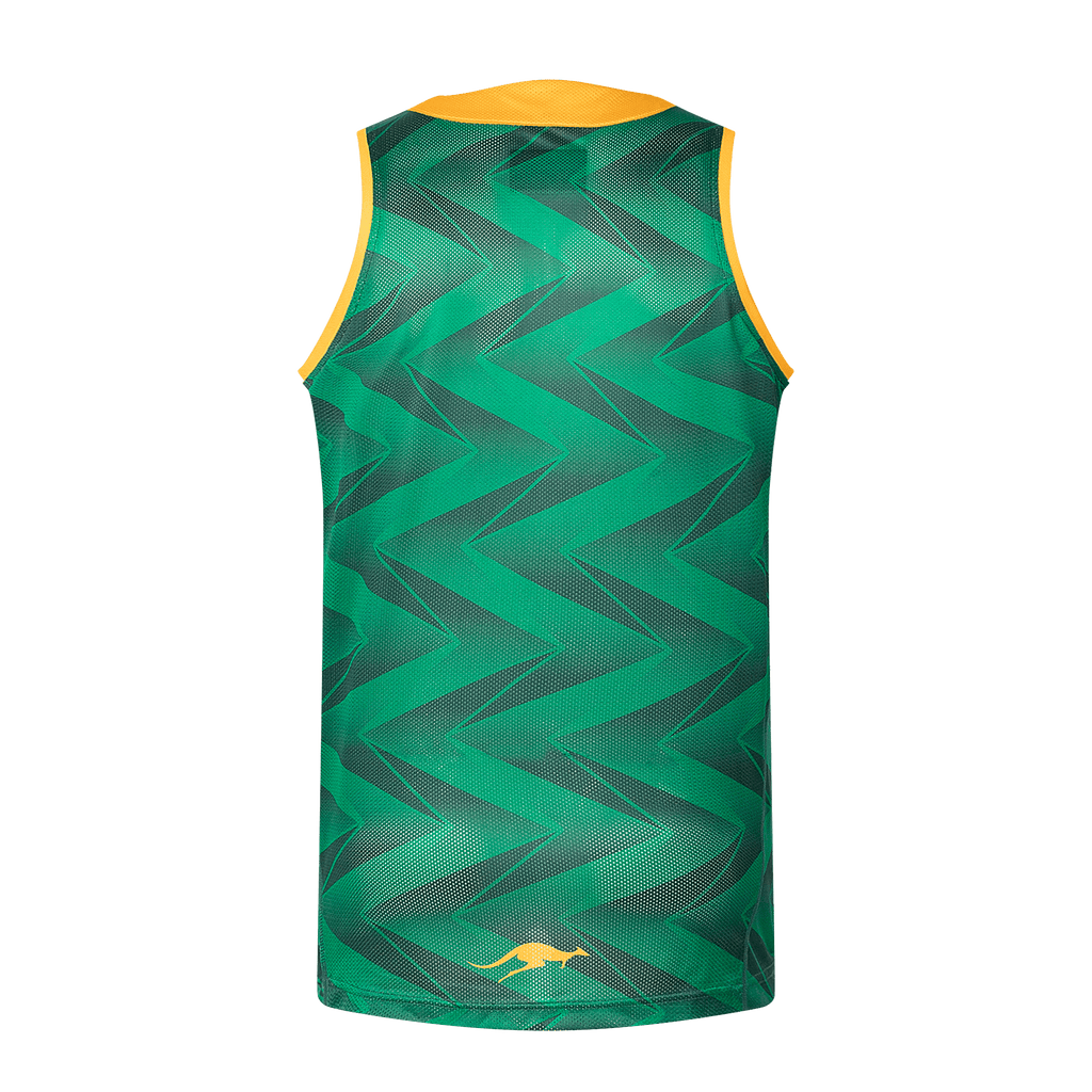 AUSTRALIAN KANGAROOS 2025 NRL TRAINING SINGLET GREEN