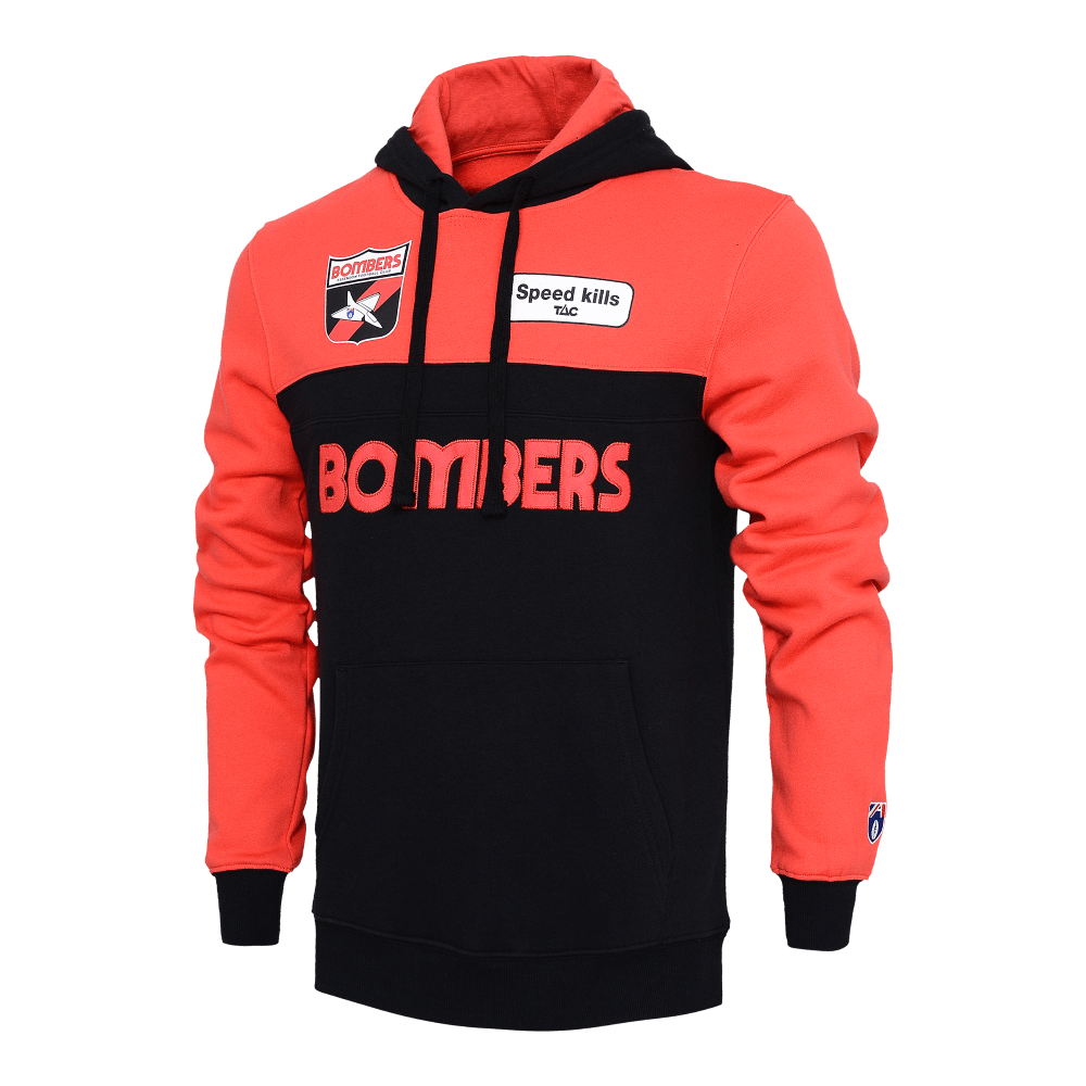 ESSENDON BOMBERS AFL THROWBACK HOODIE FRONT 