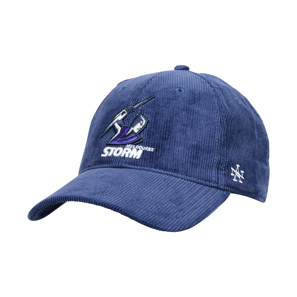 MELBOURNE STORM NRL CORDUROY SLOUCH CAP FRONT