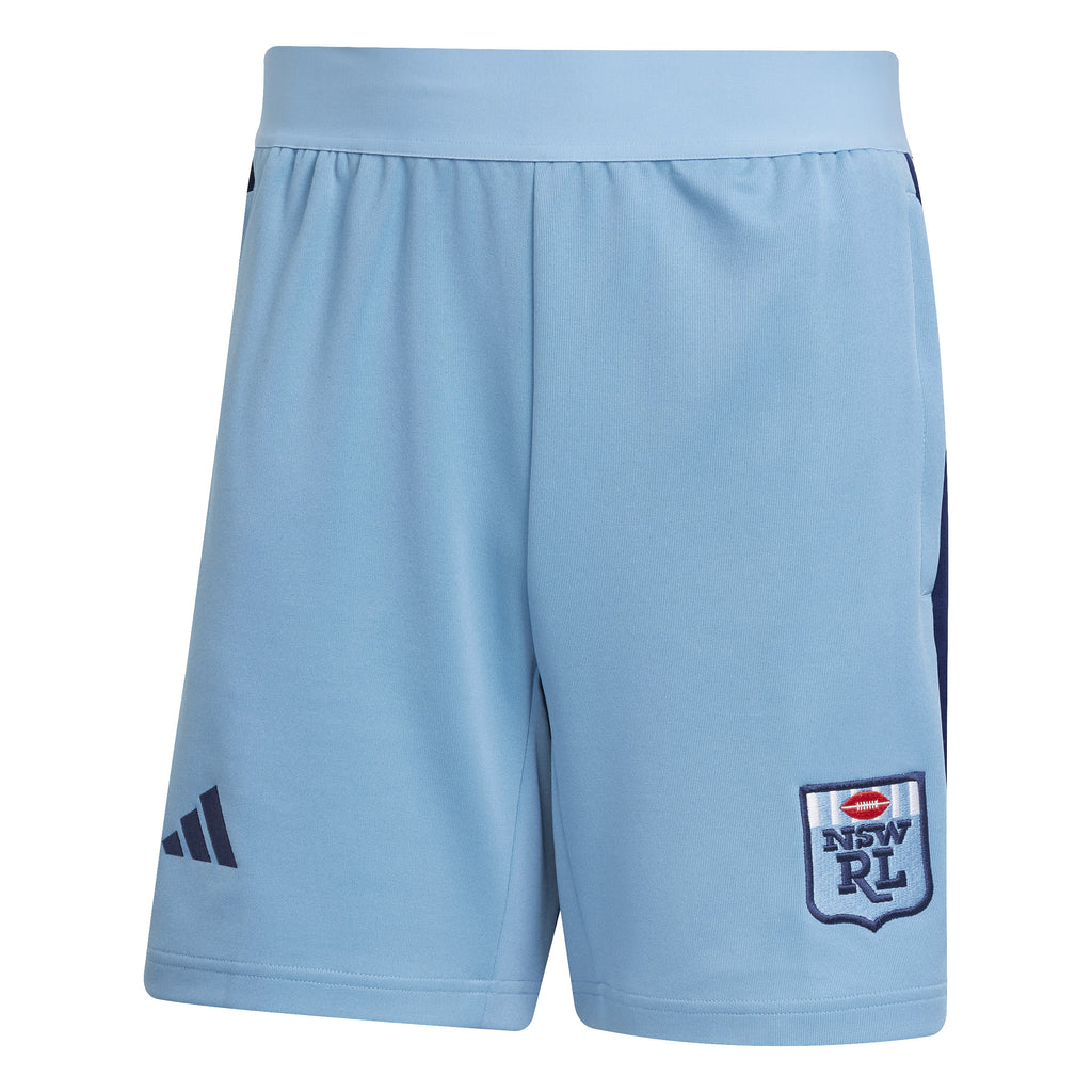 NSW STATE OF ORIGIN 2025 SKY BLUE SHORTS FRONT 