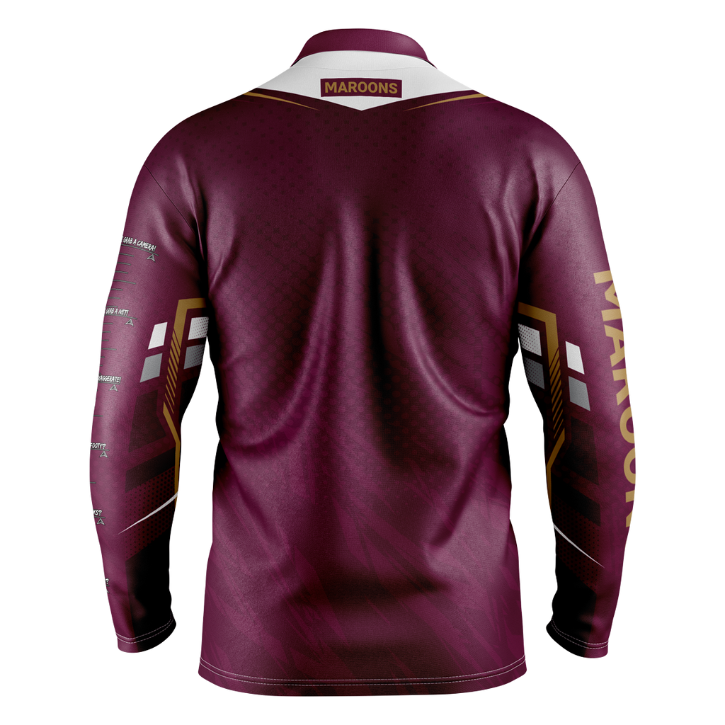 QLD STATE OF ORIGIN NRL "CYBER" FISHING SHIRT