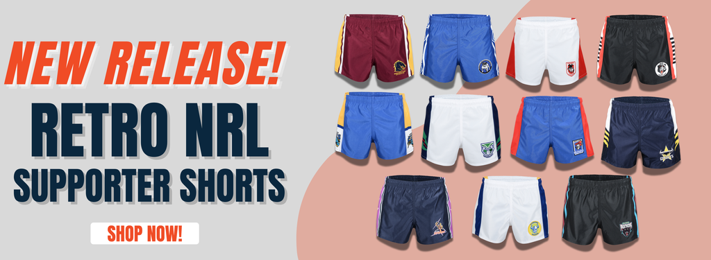 NRL RETRO SUPPORTER SHORTS PROMOTIONAL BANNER