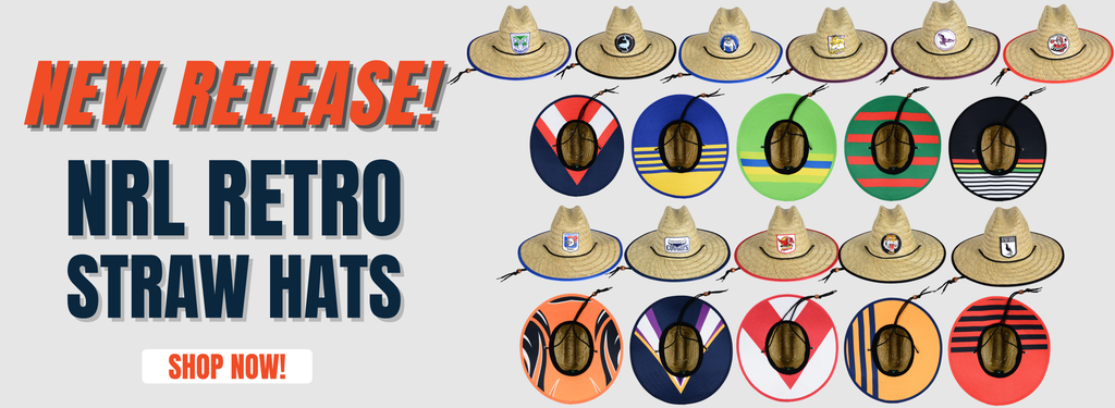 NRL RETRO STRAW HATS PROMOTIONAL BANNER