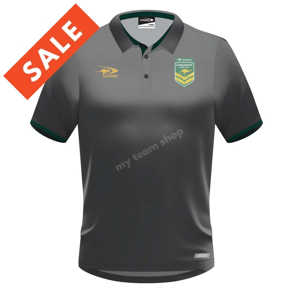 Australian Kangaroos Mens Nrl Media Polo Media Polo