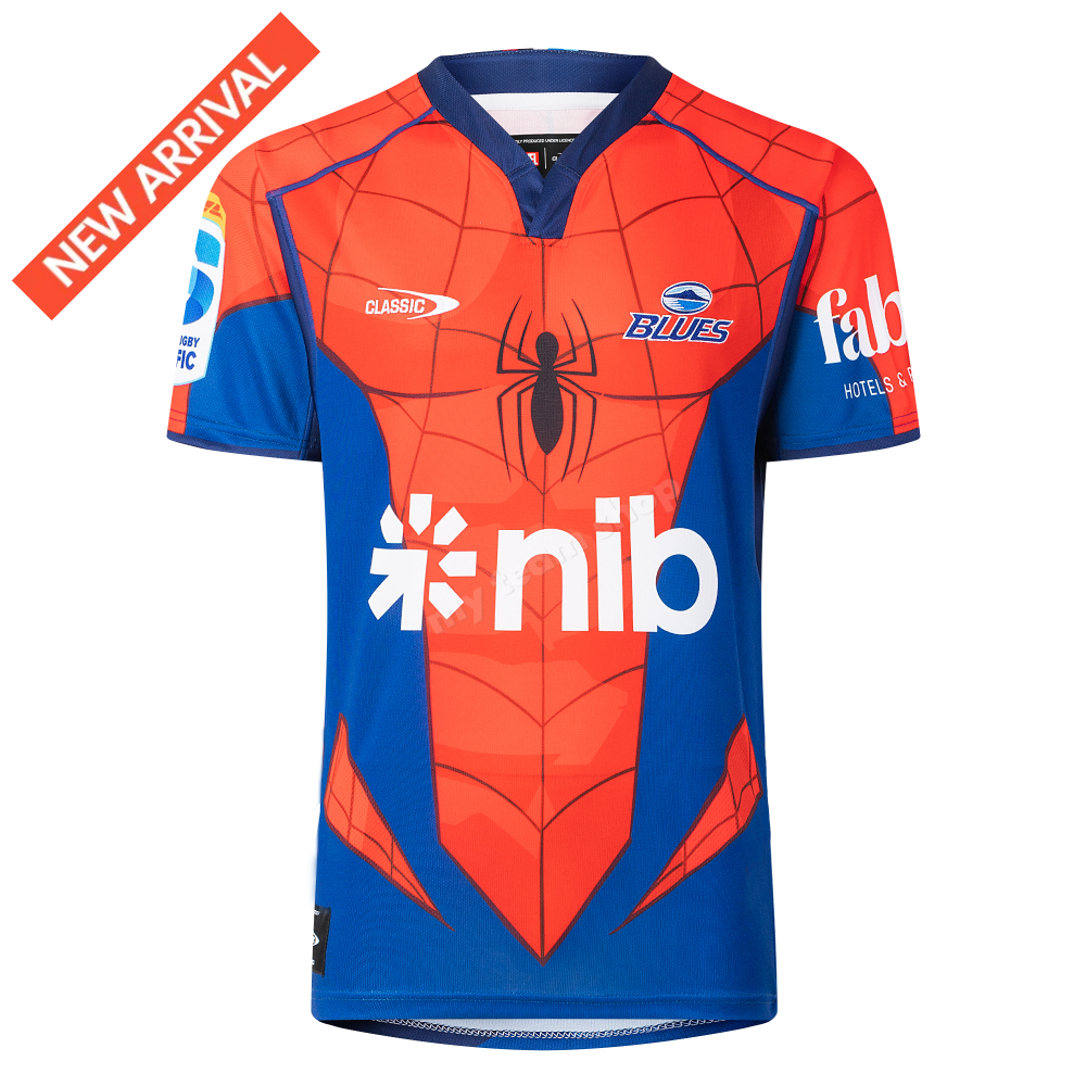 BLUES RUGBY SPIDERMAN MARVEL JERSEY Rugby Jersey