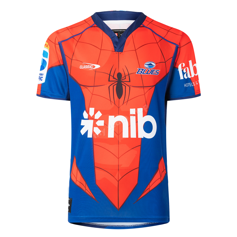 BLUES RUGBY SPIDERMAN MARVEL JERSEY Rugby Jersey