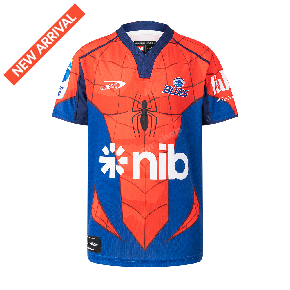 BLUES RUGBY SPIDERMAN YOUTH MARVEL JERSEY Rugby Jersey