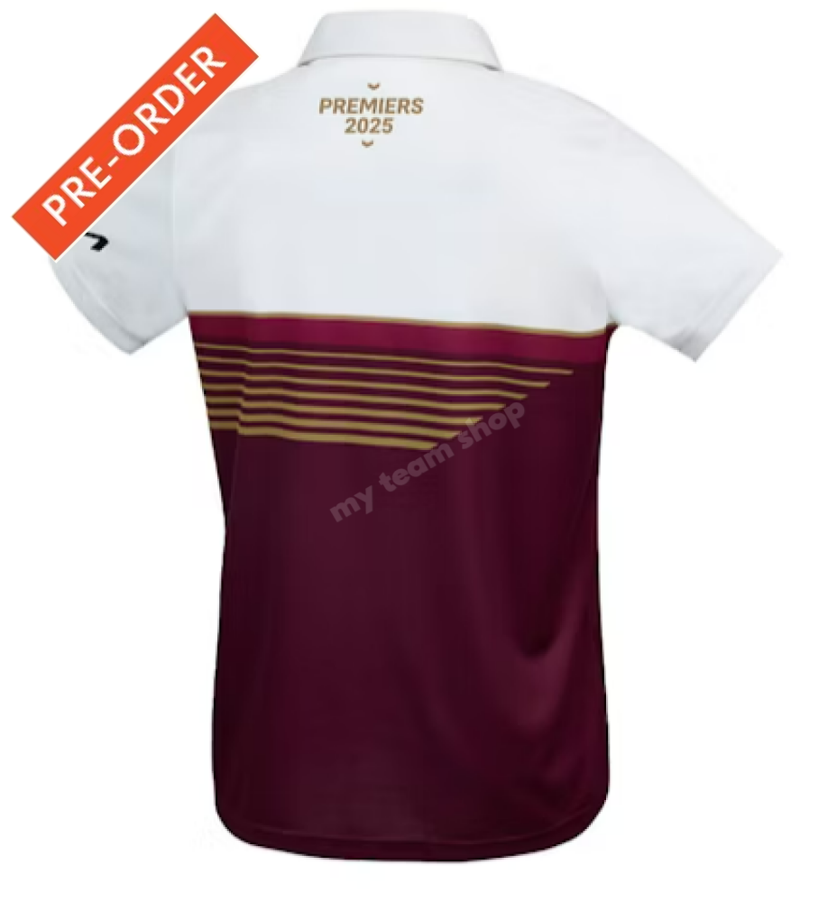 BRISBANE BRONCOS 2025 NRL ASICS PREMIERS POLO NRL Premiers Polo