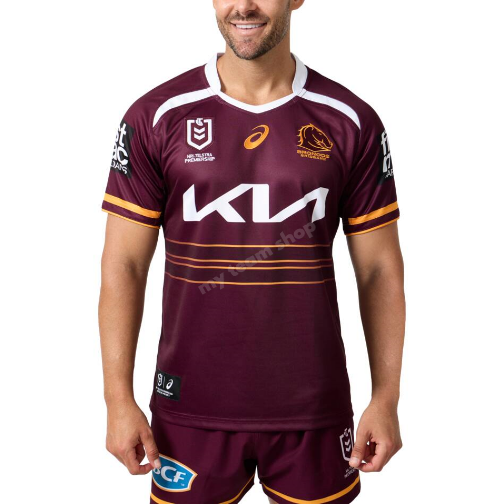 Brisbane Broncos 2025 Nrl Home Jersey Replica Jersey