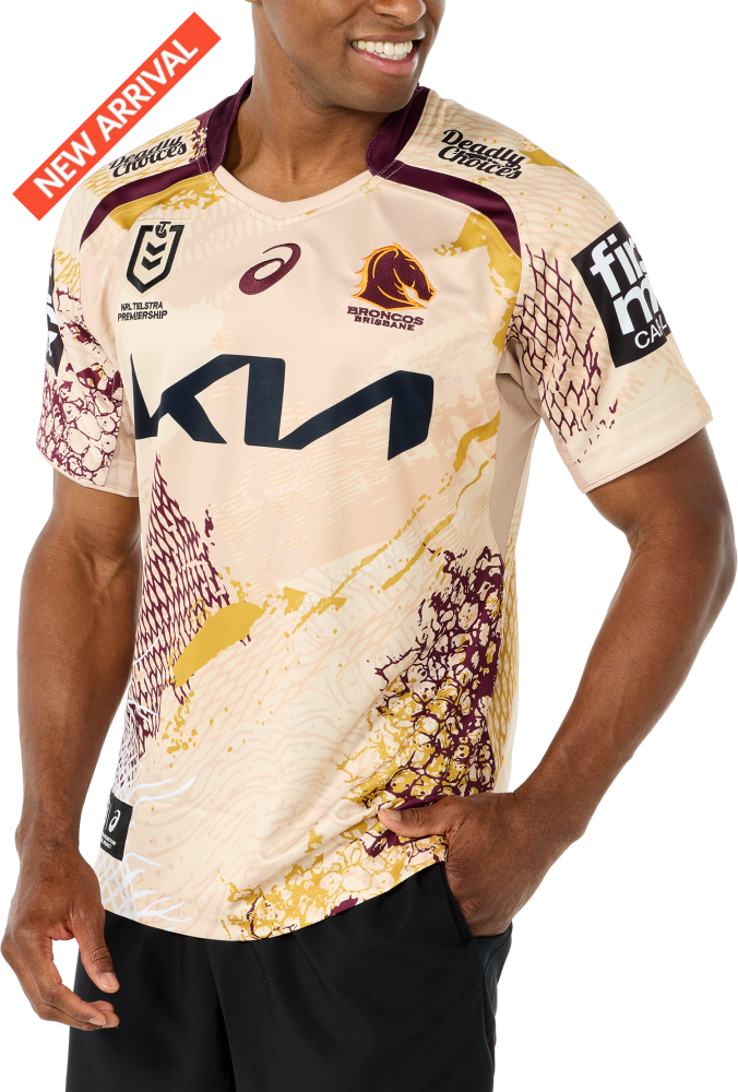 BRISBANE BRONCOS 2025 NRL INDIGENOUS JERSEY NRL Replica Jersey