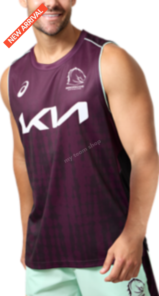 Brisbane Broncos 2025 Nrl Maroon Training Singlet Training Singlet