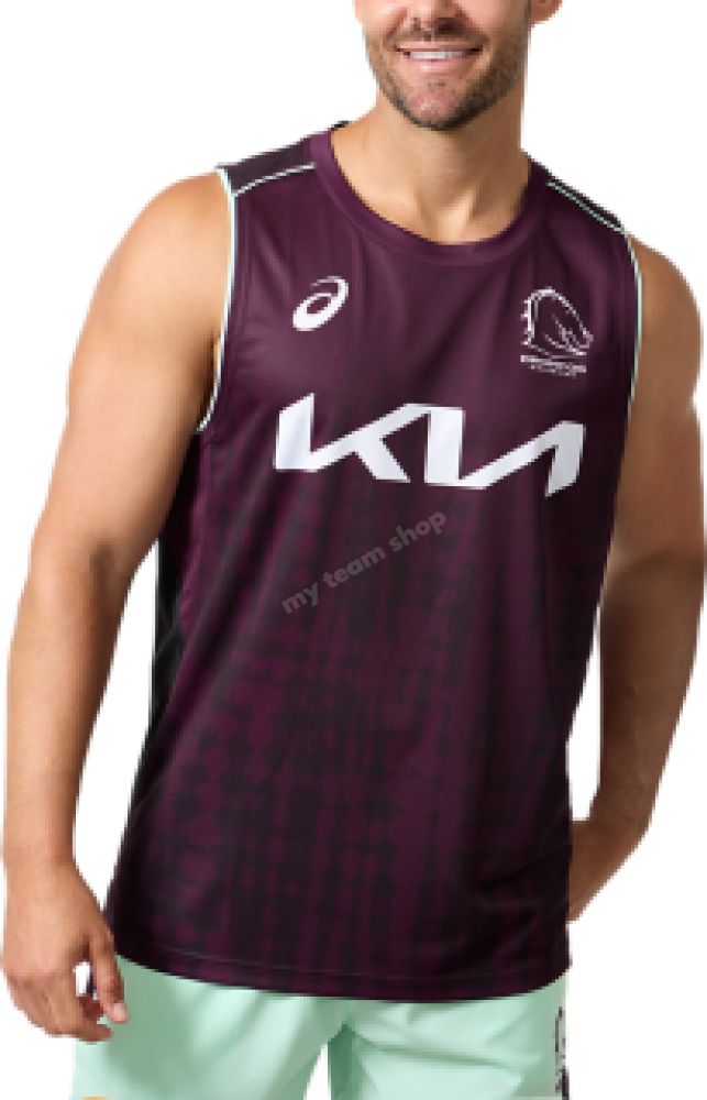 Brisbane Broncos 2025 Nrl Maroon Training Singlet Training Singlet