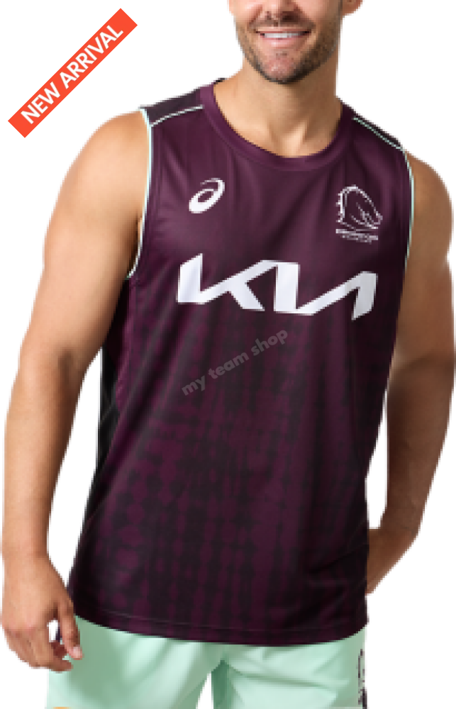 Brisbane Broncos 2025 Nrl Maroon Training Singlet Training Singlet