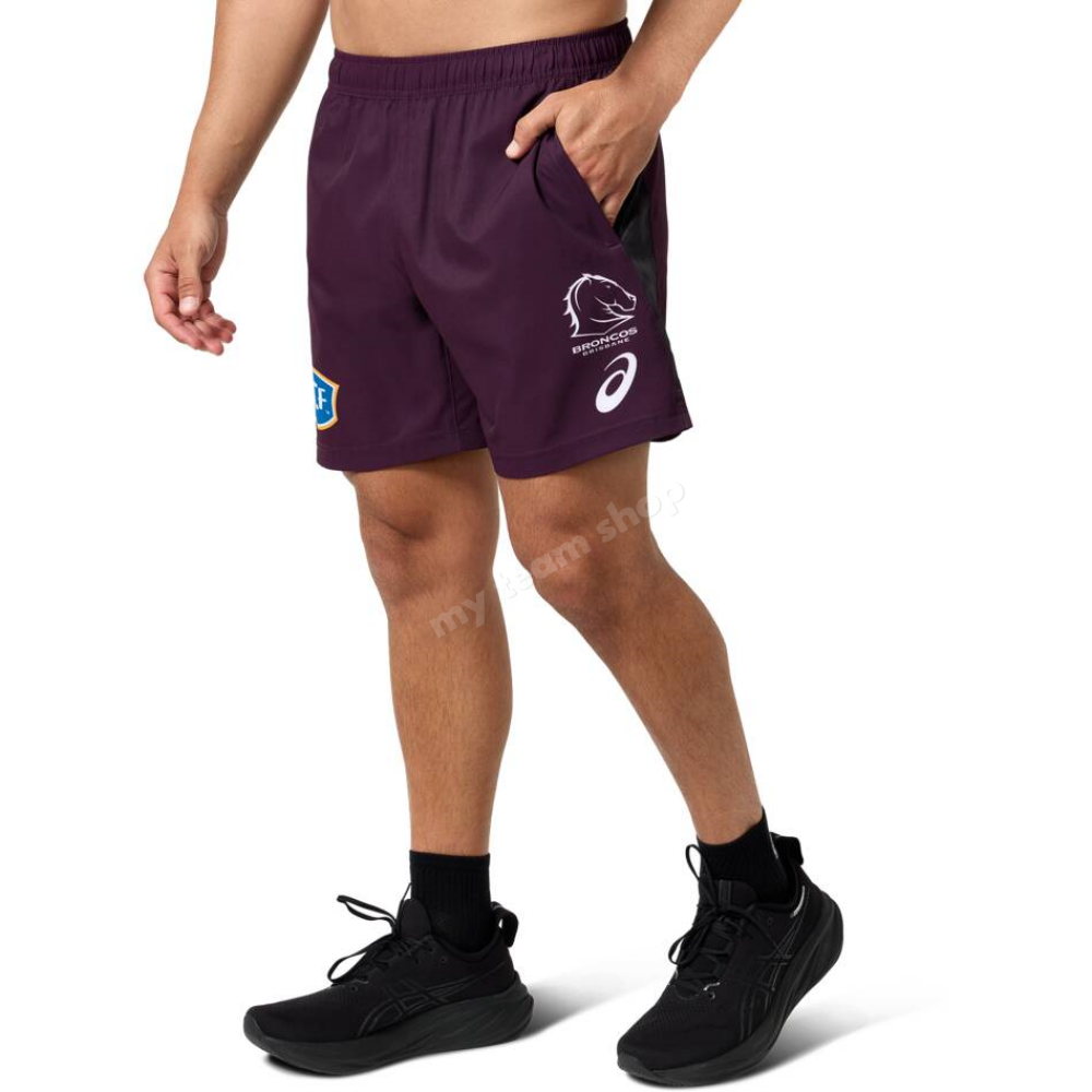 Brisbane Broncos 2025 Nrl Training Shorts Shorts