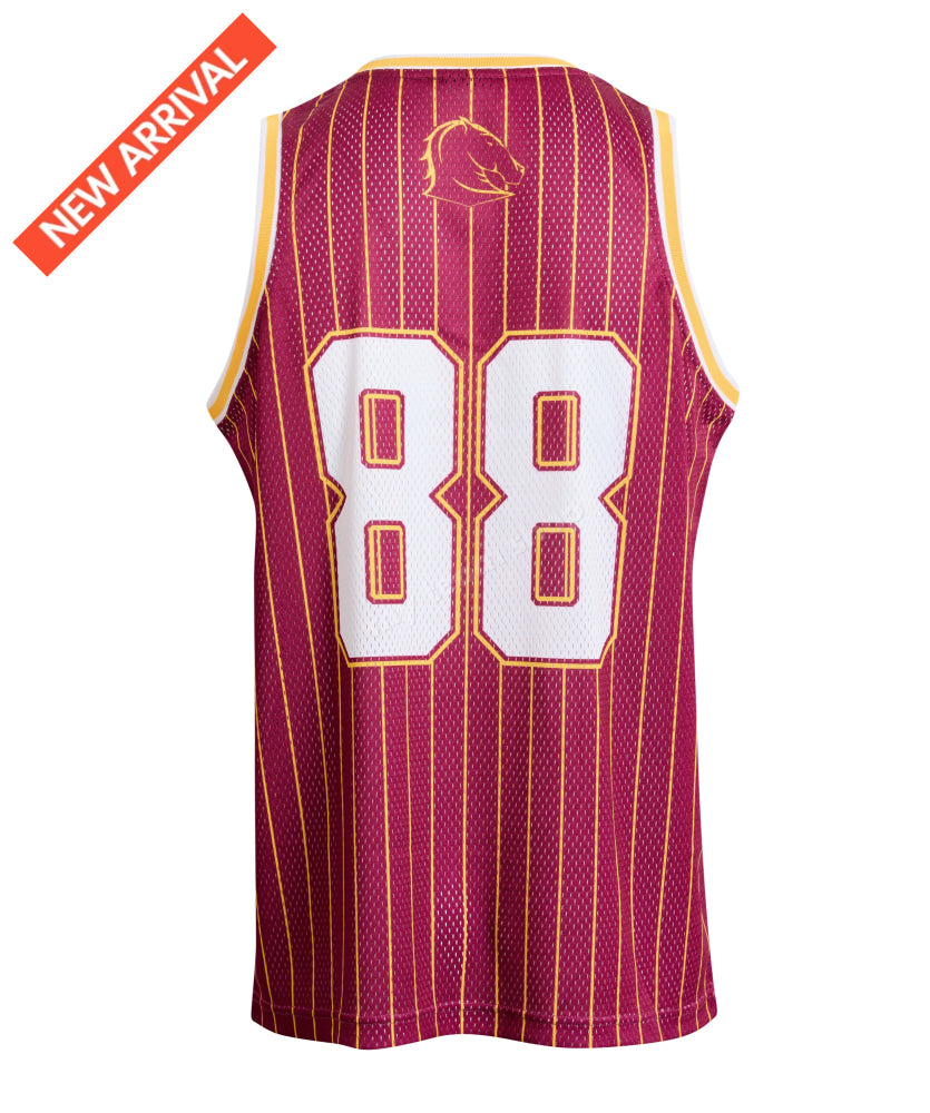 BRISBANE BRONCOS NRL ADULT BASKETBALL SINGLET NRL Basketball Singlet