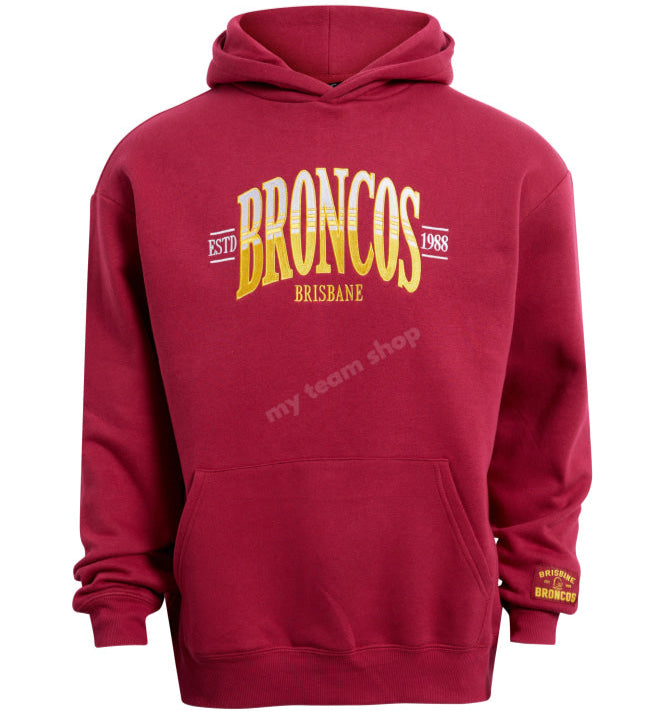 BRISBANE BRONCOS NRL BANNER HOODIE NRL Banner Hoodie