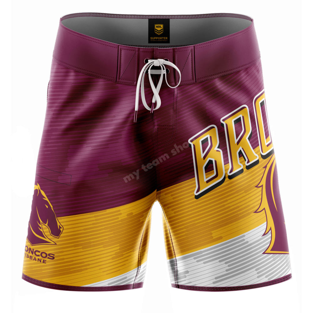 Brisbane Broncos Nrl ’Barrel’ Board Shorts Board Shorts