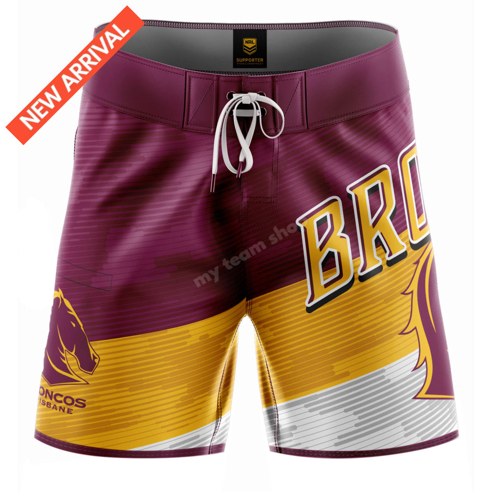 Brisbane Broncos Nrl ’Barrel’ Board Shorts Board Shorts