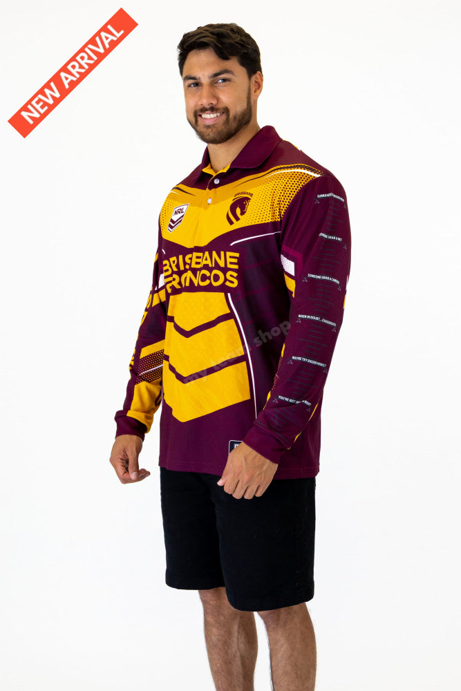 BRISBANE BRONCOS NRL "CYBER" FISHING SHIRT
