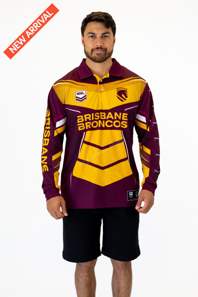 BRISBANE BRONCOS NRL "CYBER" FISHING SHIRT 
