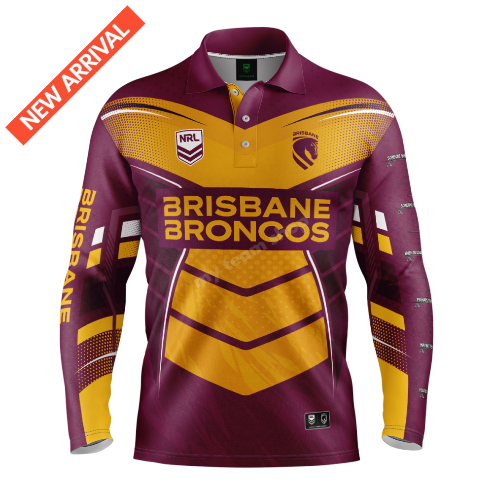 BRISBANE BRONCOS NRL "CYBER" FISHING SHIRT