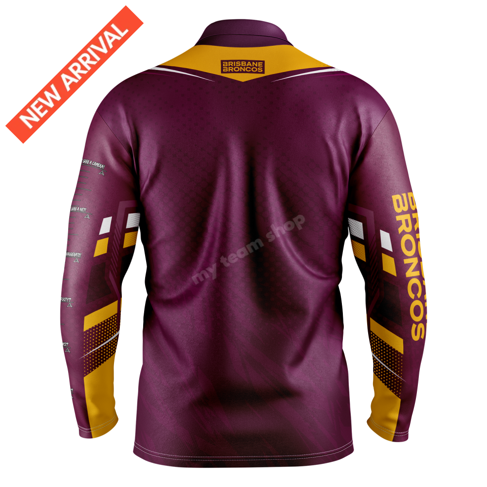 BRISBANE BRONCOS NRL "CYBER" FISHING SHIRT