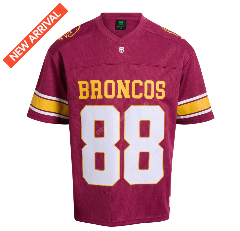 BRISBANE BRONCOS NRL GRIDIRON MESH JERSEY NRL Gridiron Jersey