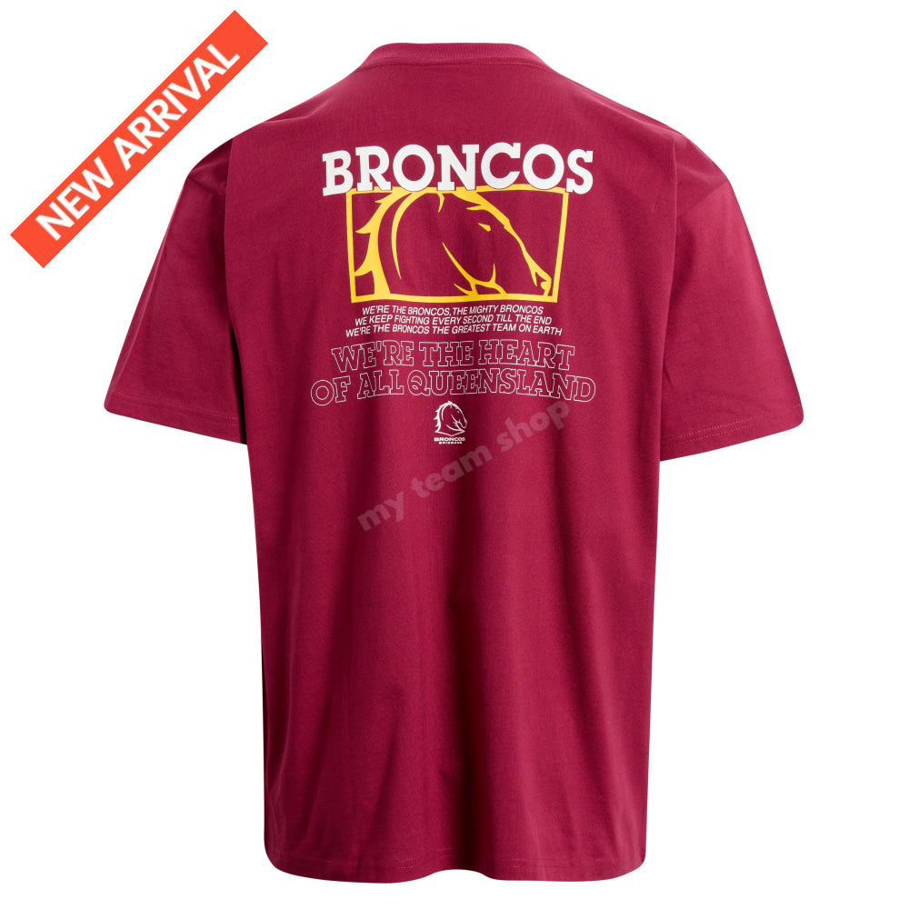BRISBANE BRONCOS NRL HEAVY WEIGHT CLIP T-SHIRT NRL Heavy Weight T-Shirt