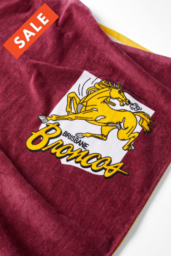 Brisbane Broncos Nrl Retro Towel Beach Towel