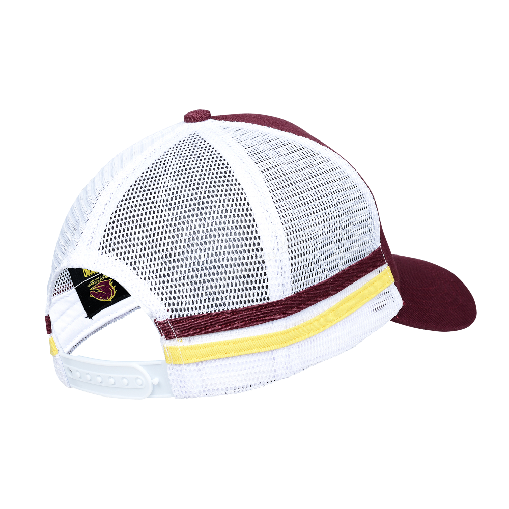 Brisbane Broncos Nrl Stripe Trucker Caps Headwear