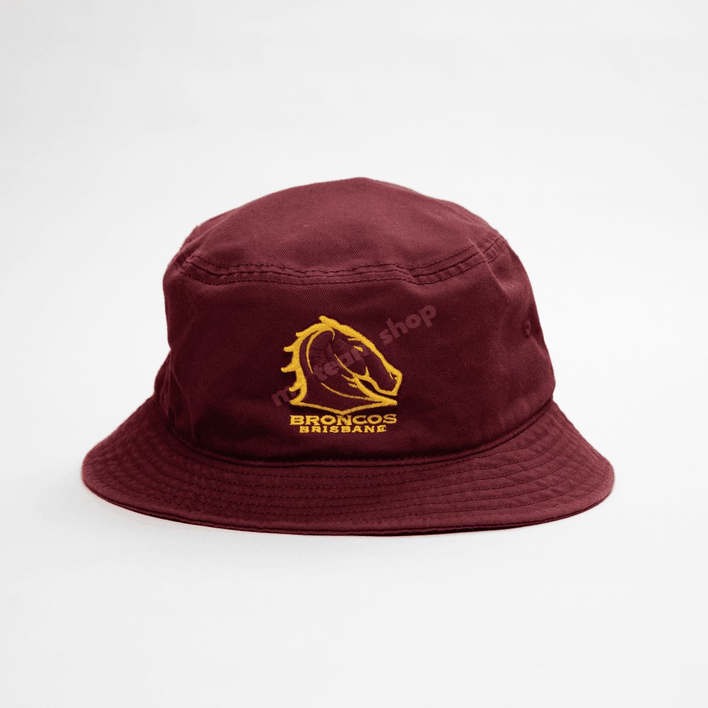 Brisbance Broncos 21 Maroon Twill Bucket Hat Headwear