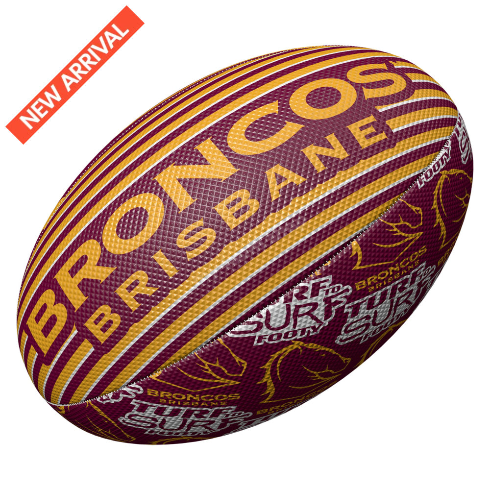 BRISBANE BRONCOS ’TURF TO SURF’ NRL BEACH FOOTY NRL Football