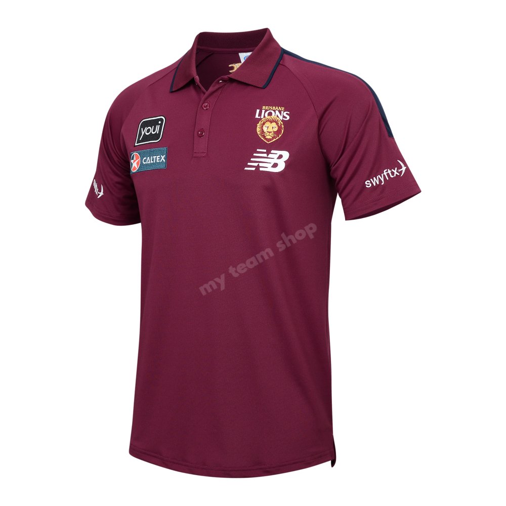 Brisbane Lions 2024 Afl Mens Media Polo Media Polo