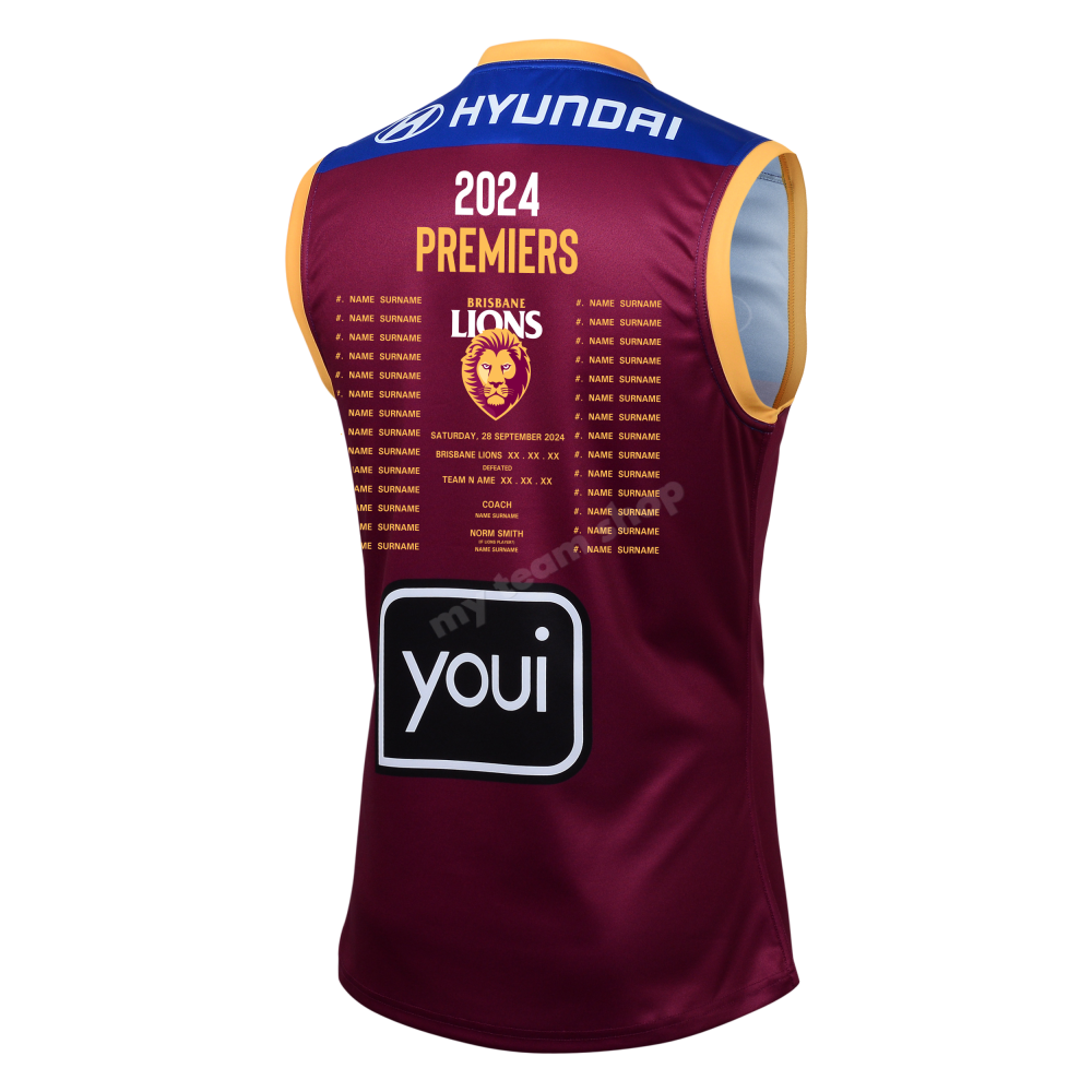 Brisbane Lions 2024 Afl Premiers Home Guernsey Guernsey