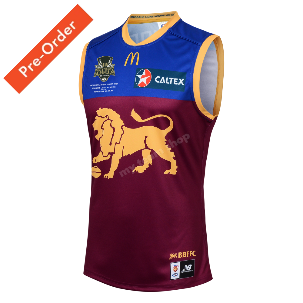 Brisbane Lions 2024 Afl Premiers Home Guernsey Guernsey