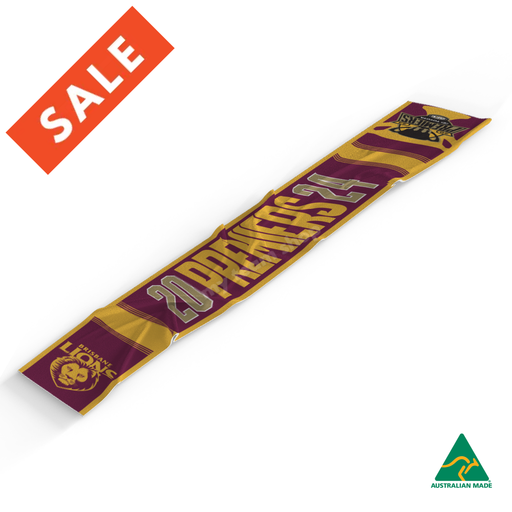Brisbane Lions 2024 Afl Premiership Scarf Premiership Scarf