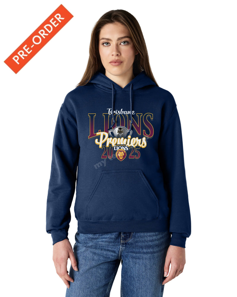 BRISBANE LIONS 2025 AFL PREMIERS CUP HOODIE AFL Premiership Hoodie