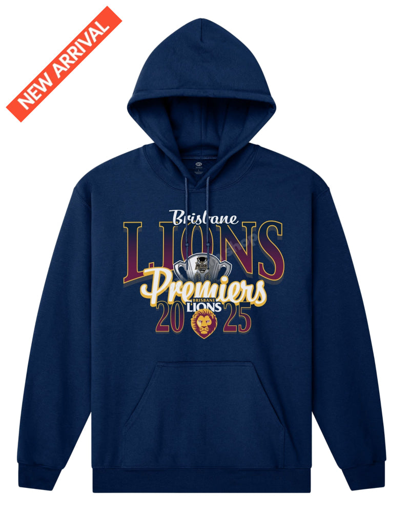 BRISBANE LIONS 2025 AFL PREMIERS CUP HOODIE AFL Premiership Hoodie