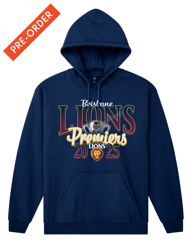 BRISBANE LIONS 2025 AFL PREMIERS CUP HOODIE AFL Premiership Hoodie