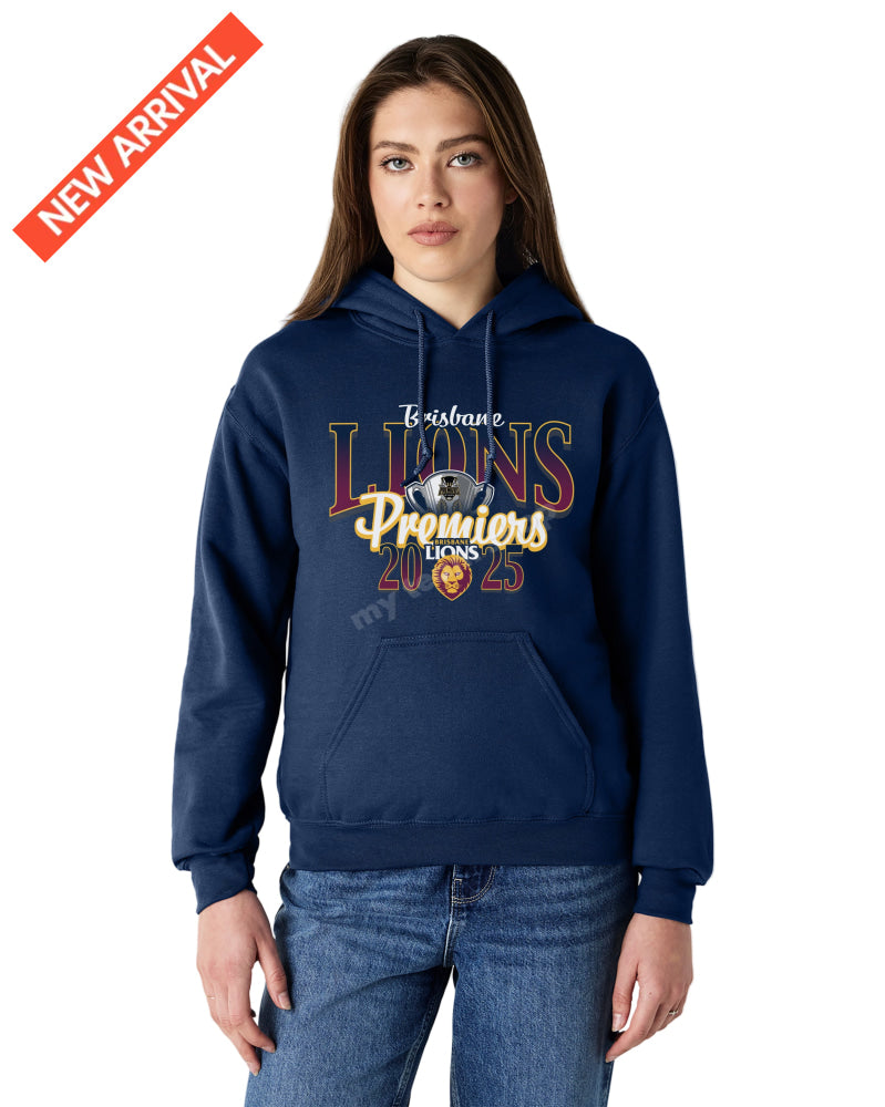 BRISBANE LIONS 2025 AFL PREMIERS CUP HOODIE AFL Premiership Hoodie