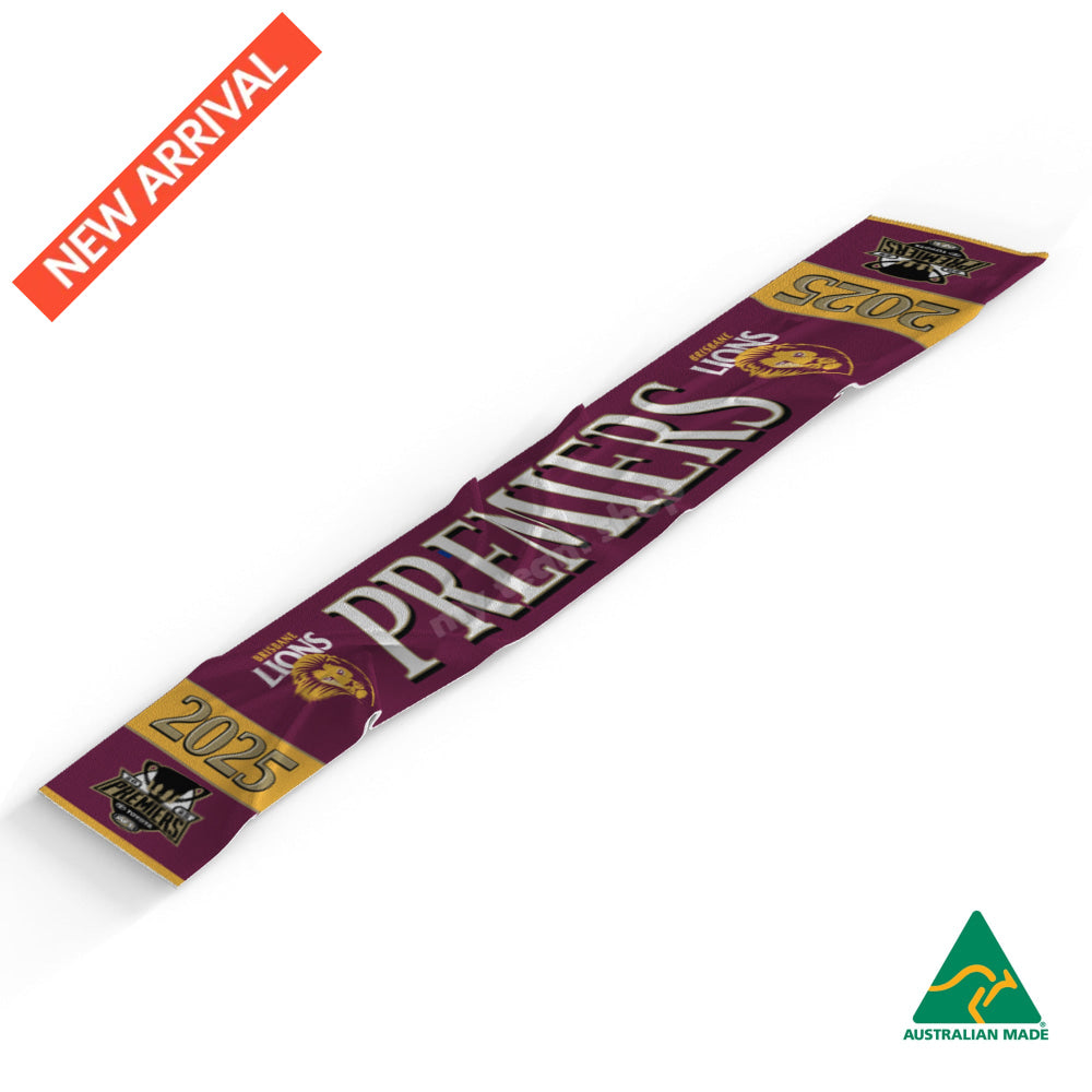 BRISBANE LIONS 2025 AFL PREMIERS CUP SCARF