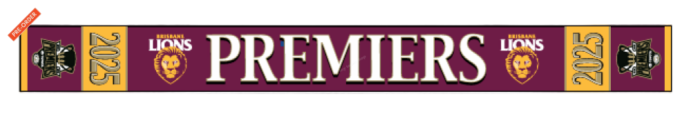 BRISBANE LIONS 2025 AFL PREMIERS CUP SCARF AFL Scarf
